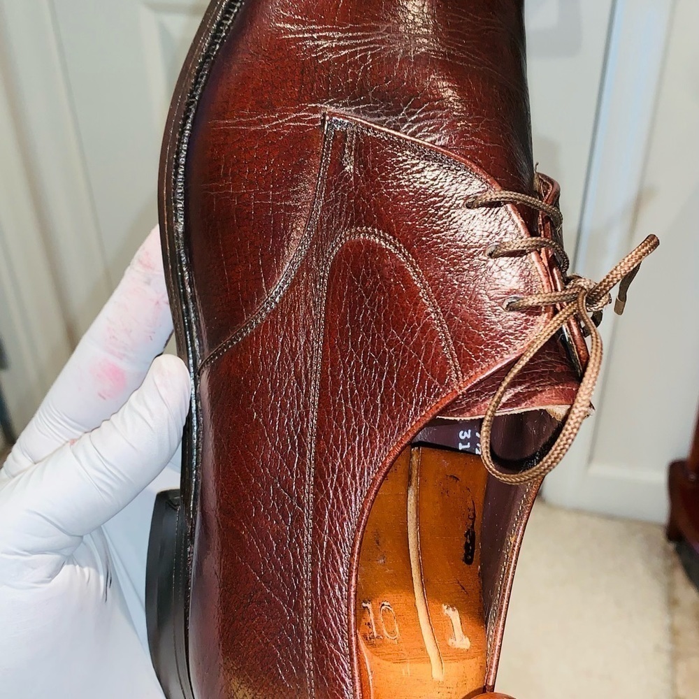 Florsheim Leather Plain Toe Derby. - Picture 10 of 16